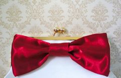 Red Clutch Purse With Big Red Bow Accent 1 small