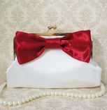 Red Clutch Purse With Big Red Bow Accent 2 small