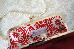 Red Clutch Purse With Big Red Bow Accent 4 small