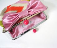 Zigzag Clutch Purse With Big Bow Accent 3 small