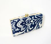 Damask-Printed Clutch Purse 1 small