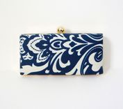 Damask-Printed Clutch Purse 3 small