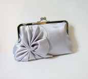 Silver Art Deco Clutch Purse With Swirl Details 3 small