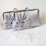Silver Art Deco Clutch Purse With Swirl Details 4 small