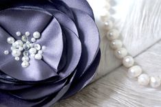 Handmade Rose Hair Fascinator With Pearls And Swarovski Rhinestones 1 small