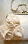 Victorian-Inspired Lace Clutch Purse With Handmade Flower Accents 1 small
