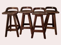 Walnut Bar Stools 2 small