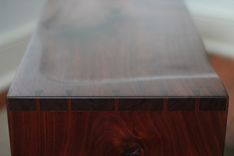 Sculpted Walnut Bench 2 small