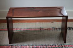 Sculpted Walnut Bench 1 small