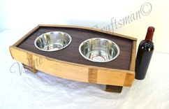 Elevated Wine Barrel Pet Feeder - Pardalis - Made From Retired California Wine Barrels 5 small