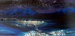 Crested Butte Nightscene-Snowboard Landscape 3 small
