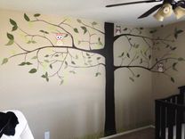 Tree Mural With Owls 5 small