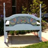 Queen Mosaic Headboard (No Footboard Or Rails) 1 small