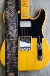 Hand-Stained Italian Leather Guitar Strap 3 small