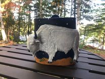 White Buffalo Cremation Urn 2 small