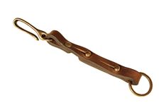 Japanese Fishhook Leather Keychain 5 small