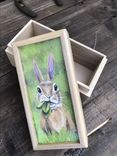 Handpainted Bunny With A Mouthful Small Box 1 small