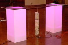 Acrylic Slab Top Bar With Pillar Base - Hand Crafted, Made To Order 4 small