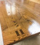 Custom Monogram On This Large Ash Country Trestle Table 2 small