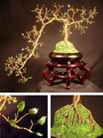Jade Cascade  #1 - Wire Tree Sculpture 1 small