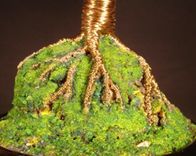 Jade Cascade  #1 - Wire Tree Sculpture 4 small