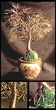 Asian Gold Leaves - Wire Tree Sculpture 1 small
