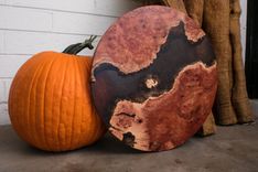 18" African Sumac Red Burl River W/ Midnight Purple Resin River 1 small
