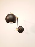 Gold & Black Kitchen Shelves Adjustable Wall Light - Industrial Sconce 1 small