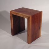 Grain Wrapped Walnut Stool Side Table 2 small