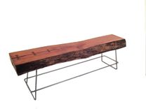 Live Edge Cherry Slab Bench 1 small