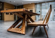 Cherry Slab Dining Table 5 small