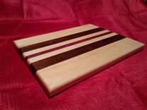 Maple, Walnut, And Purple Heart Cutting Board 1 small
