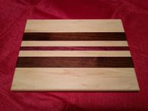 Maple, Walnut, And Purple Heart Cutting Board 2 small