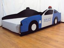 Police Car Twin Kids Bed Frame - Handcrafted - Police Themed Children's Bedroom Furniture 6 small