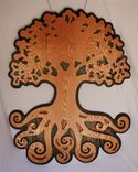 Extra Large Oak Wood Tree Of Life Hanging Sculpture 1 small