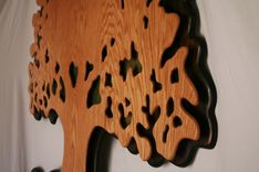 Extra Large Oak Wood Tree Of Life Hanging Sculpture 3 small