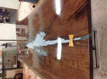 Modern Walnut Slab Conference Table And Desk 2 small