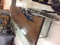 Modern Walnut Slab Conference Table And Desk 3 small