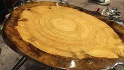 Live Edge End Grain Coffee Table. 3 small