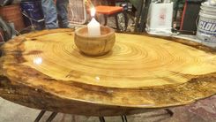 Live Edge End Grain Coffee Table. 1 small