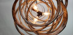 Wine Barrel Ring Chandelier - Virvel - Made From Retired California Wine Barrel Rings 3 small