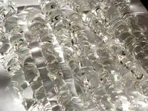 Chirstmas Ornaments Hand-Blown Clear Glass Natural Icicles, Set Of Five 5 small