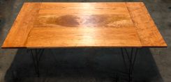 Solid Cherry Coffee Table With Burl Inlay And Harpin Legs 1 small