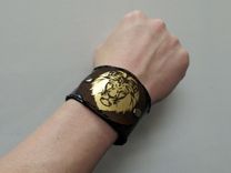 Laser Cut Leather Wrist Cuff 1 small