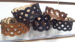 Laser Cut Leather Wrist Cuffs 1 small