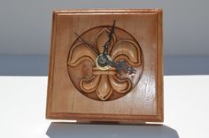 Rosette Clock- New Orleans Fleur-De-Lis Style 1 small
