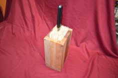 Knife - Sword - Tool Block Universal Kitchen Storage With Hand Cut Nails 2 small