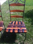 Kitchen Chair Set With Woven Leather Recycled Belts For Seats 7 small