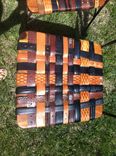 Kitchen Chair Set With Woven Leather Recycled Belts For Seats 8 small
