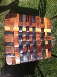 Kitchen Chair Set With Woven Leather Recycled Belts For Seats 9 small